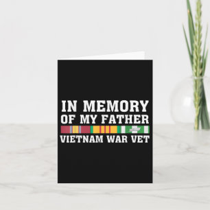 Zur Erinnerung an meinen Vater Vietnam Veteran Fam Karte