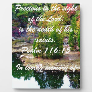 Zur Erinnerung an Psalm 116:15 Fotoplatte