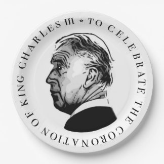 Zur Feier der Krönung von König Karl Dritten Pappteller