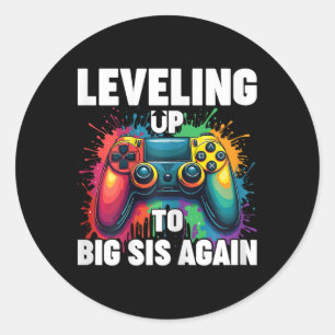 Zur großen Schwester befördert Gamer-Leveling bis  Runder Aufkleber