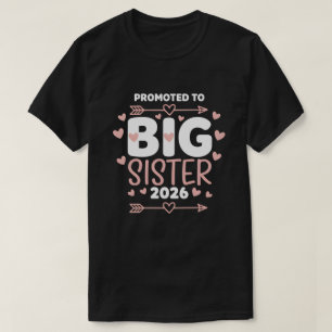 Zur großen Schwester befördert Süßes 2026 Baby T-Shirt