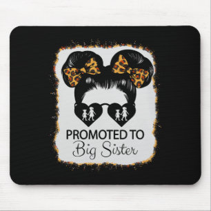 Zur großen Schwester Leopard Mädchen Baby Ankündig Mousepad
