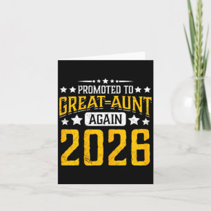 Zur Großtante befördert 2026 stolz 2. 3. Mal  Karte