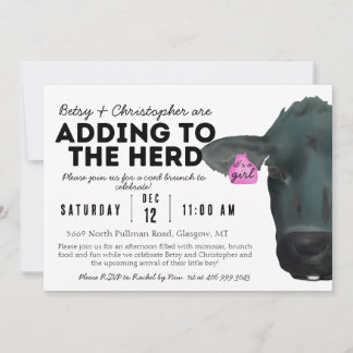 Zur Herde hinzufügen! Kuh-Ranch-Farm-Baby-Shower
