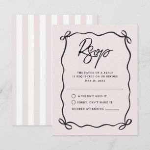 Zur Kapelle Coquette Schleife Hochzeit RSVP Karte