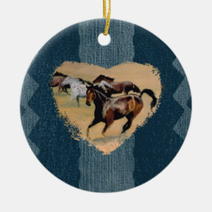 Zur Liebe von Pferden Keramik Ornament