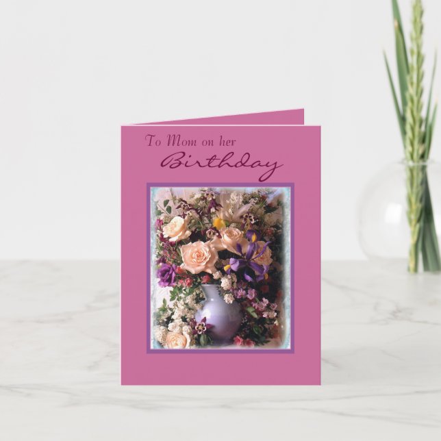 Zur Mama auf ihr, Geburtstag Karte (Vorderseite)