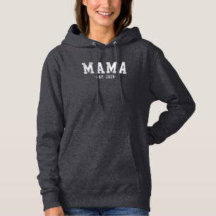 Zur Mama befördert 2026 Schwangerschaft Floral Neu Hoodie