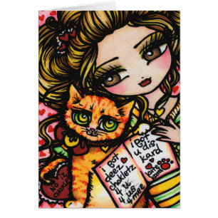 ZUR MAMA von der niedlichen Comic-Kunst CAT durch