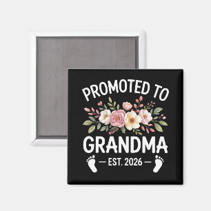Zur Oma befördert 2026 Erste Nana Floral Magnet