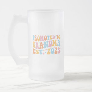 Zur Oma befördert ca. 2025 III Mattglas Bierglas