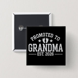 Zur Oma befördert ca. 2026 Großeltern Baby  Button