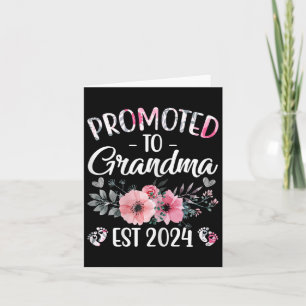 Zur Oma befördert Est Floral Schwangerschaftsankün Karte