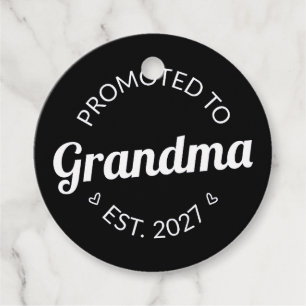 Zur Oma befördert Seit 2027 Neue Oma I Geschenkanhänger