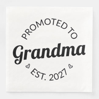 Zur Oma befördert Seit 2027 Neue Oma I Serviette