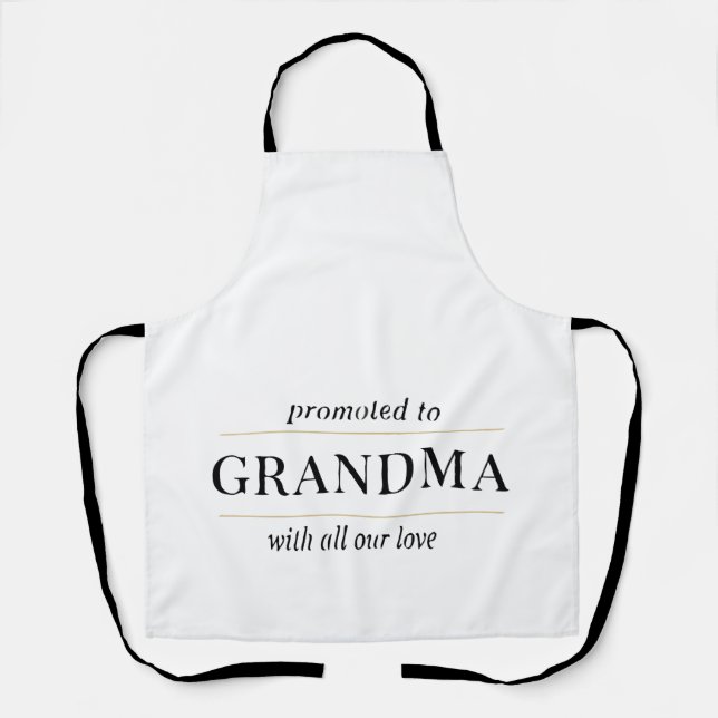 Zur Oma ernannt Geschenk Schürze (Vorderseite)