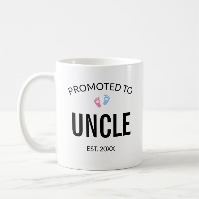 Zur Onkel Pregnancy Ankündigung befördert Kaffeetasse (Links)