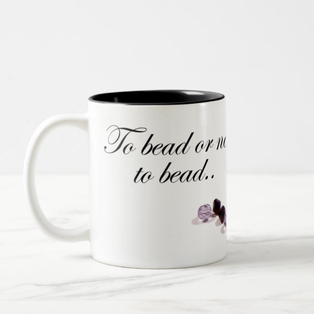 Zur Perle oder nicht bördeln Zweifarbige Tasse (Links)
