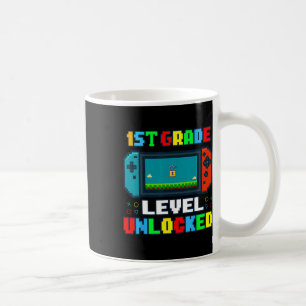 Zur Schule 1. Klasse freigeschaltet Gamer Kinder B Kaffeetasse