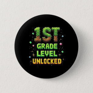 Zur Schule 1. Klasse freigeschaltet Jungen Gamer P Button