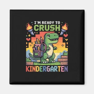Zur Schule Kindergarten Jungen Ich bin bereit zu z Magnet