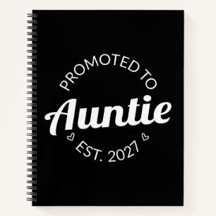 Zur Tante befördert Est 2027 Neue Tante I Notizbuch