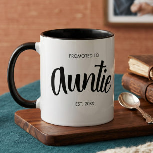 Zur Tante Befördert Etabliertes Jahr Weiß Tasse