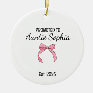 Zur Tante befördert – Personalisiertes Familieneve Keramik Ornament