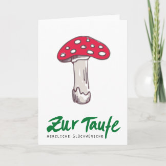 Zur Taufe: Glückwunschkarte Fliegenpilz Karte