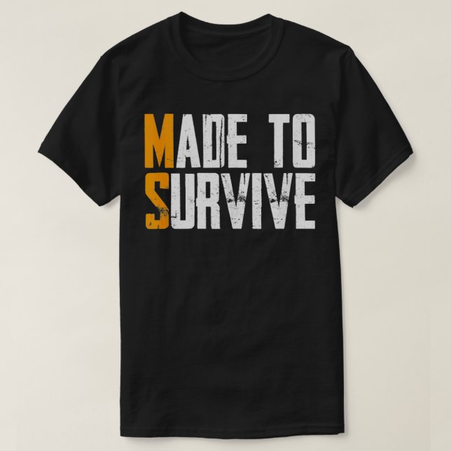 Zur Überlebenszeit der Multiplen Sklerose MS Bewus T-Shirt (Design vorne)