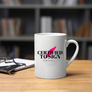 Zur Unterzeichnung der Tasse zertifiziert