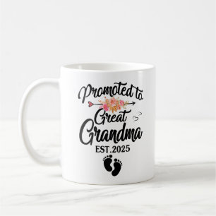 Zur Ururgroßmutter befördert ca. 2025 Floral Vinta Kaffeetasse