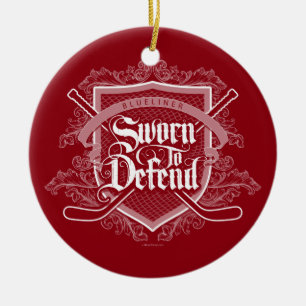 Zur Verteidigung vereidigt (Hockey Defenseman) Keramik Ornament