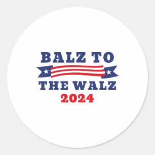 Zur Wahl von Kamala Harris Tim Waltz 2024 Runder Aufkleber