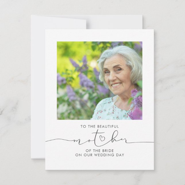 Zur wunderschönen Mutter des Brauthochzeitungs-Fot (Vorderseite)