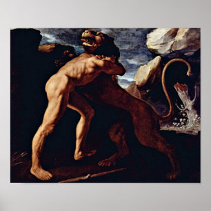 Zurbaran de Francisco - Herkules tötet den Löwe Poster