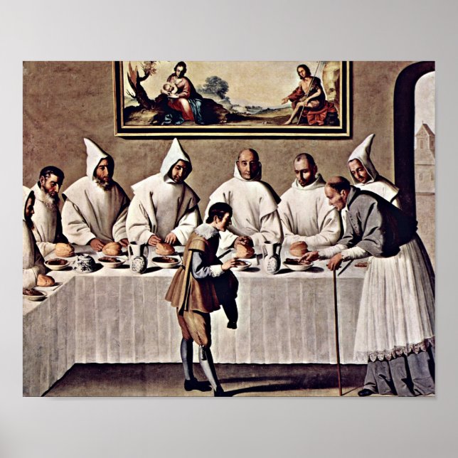 Zurbaran de Francisco - St Hugo von Grenoble Poster (Vorne)