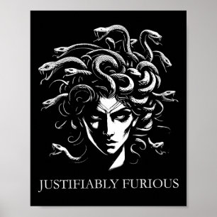 Zurecht Wütende Medusa Griechische Mythologie Femi Poster