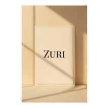 Zuri Modernes Namenswandkunst – Minimalistisches P