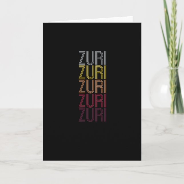 Zuri Personalisierter Vorname Nachname  Karte (Vorderseite)