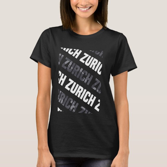 Zurich Camouflage Pattern Gray Camouflage T-Shirt (Vorderseite)