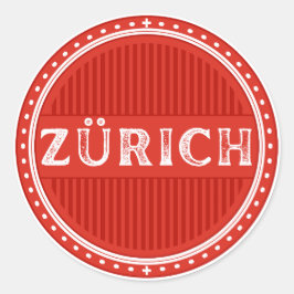 Zurich City Pride Emblem – Schweizer Identität Runder Aufkleber