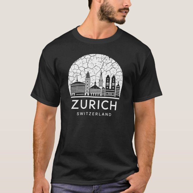Zürich City Schweiz T-Shirt (Vorderseite)
