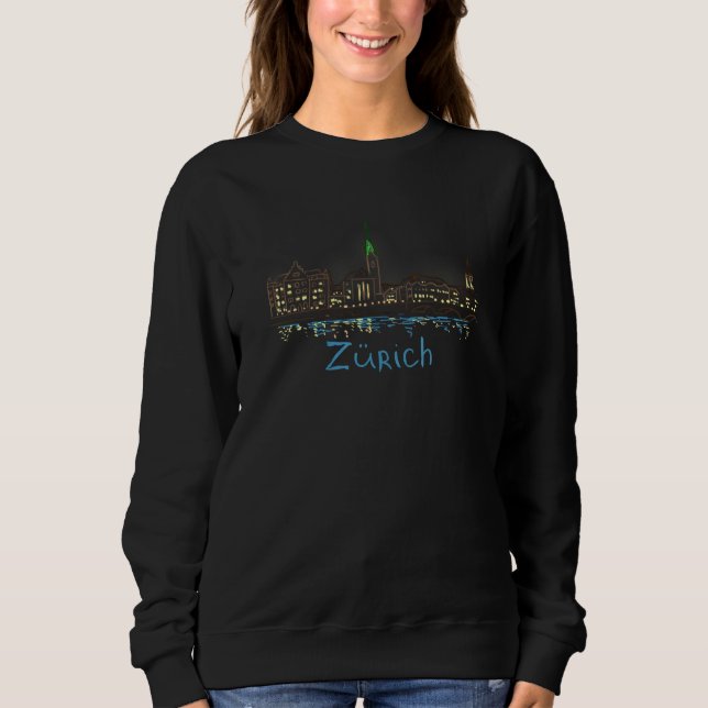 Zurich City Switzerland souvenir   for men women Sweatshirt (Vorderseite)