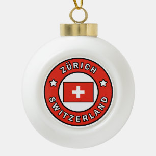 Zürich die Schweiz Keramik Kugel-Ornament