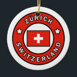 Zürich die Schweiz Keramik Ornament<br><div class="desc">Zürich die Schweiz</div>