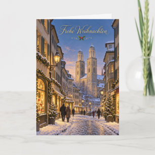 Zürich Grossmünster Frohe Weihnachten