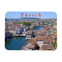 Zürich. Panorama aus dem Großmunsterturm.
