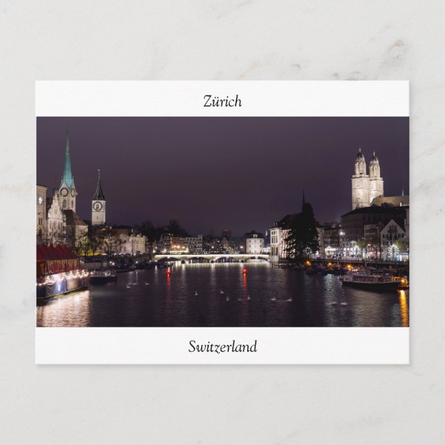 Zürich Postkarte (Vorderseite)