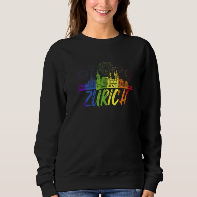 Zurich Pride Skyline Pride Parade Zurich Sweatshirt (Vorderseite)